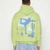 Vintage Supply BODY WORKS FRONT BACK HOODIE - Sweatshirt - Lime
