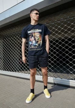 Vintage Supply COHEED AND CAMBRIA FRONT PRINT TEE - Print T-shirt - Black