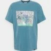 Vintage Supply VINCENT FRONT PRINT TEE UNISEX - Print T-shirt - Dark Aqua