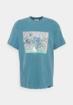 Vintage Supply VINCENT FRONT PRINT TEE UNISEX - Print T-shirt - Dark Aqua