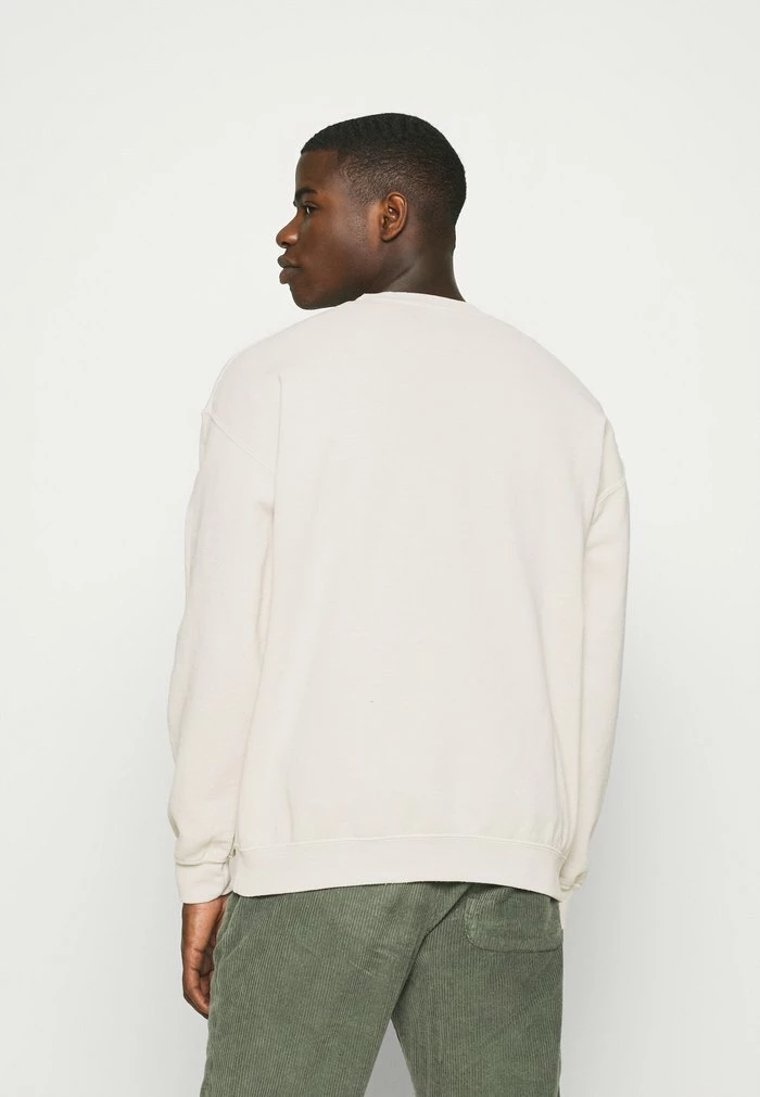 OVERDYED WITH TONAL LOGO CREST - Sweatshirt - od stone