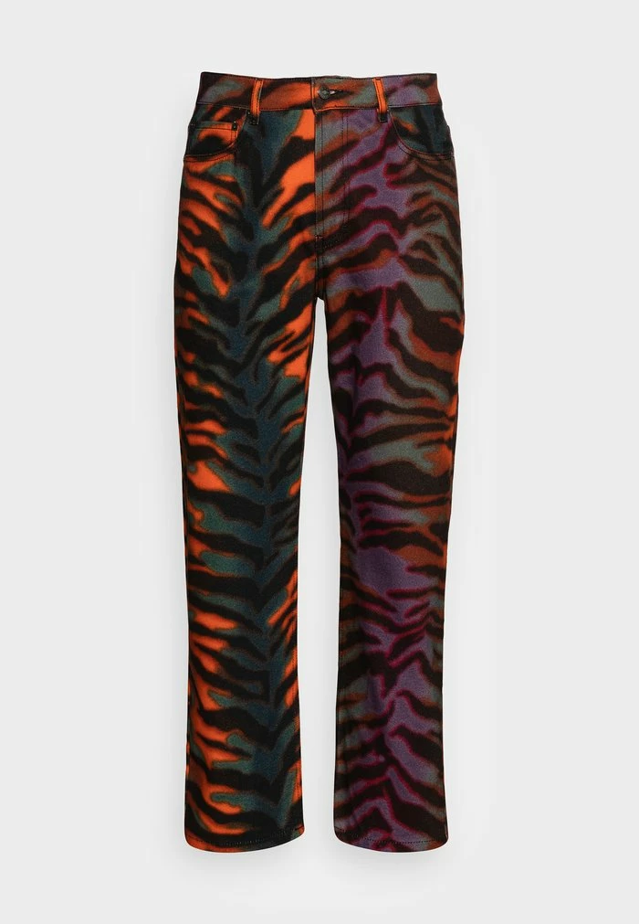 TIGER PRINTED - Straight leg jeans - orange