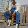 Vintage Supply WASHED BAGGY - Relaxed Fit Jeans - Denim Blue