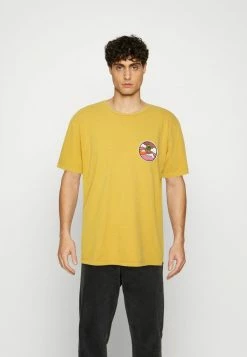 Vintage Supply OVERDYE TRIPPY MOUNTAIN EMBROIDERED PATCH UNISEX - Print T-shirt - Gold