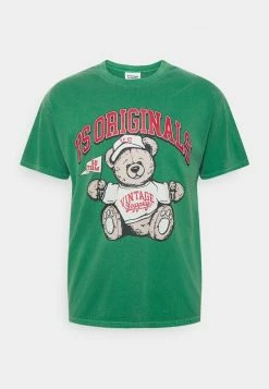 Vintage Supply OVERDYED ORIGINALS TEDDY GRAPHIC - Print T-shirt - Green