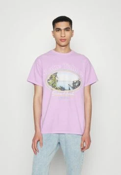 Vintage Supply LAKE TAHOE FRONT TEE - Print T-shirt - Overdye Lilac
