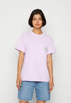 Vintage Supply CROPPED CORE LOGO - Basic T-shirt - Lilac
