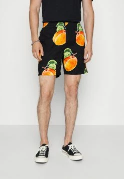 Vintage Supply ELASTICATED WAIST SHORTS - Shorts - Black