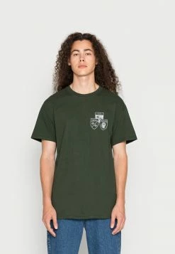 Vintage Supply VERITAS SAPIENTA CHEST EMBROIDERY TEE - Print T-shirt - Forest Green