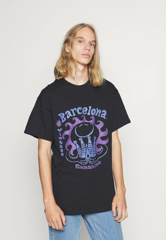 BARCELONA SUNSHINE GRAPHIC - Print T-shirt - black