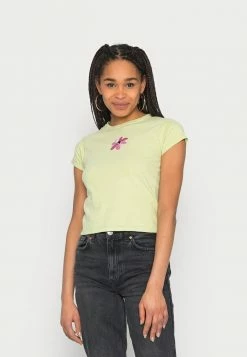 Vintage Supply YIN YANG FLOWER - Print T-shirt - Green