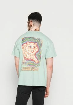 Vintage Supply LOUIS WAIN FRONT AND BACK GRAPHIC TEE - Print T-shirt - Lime