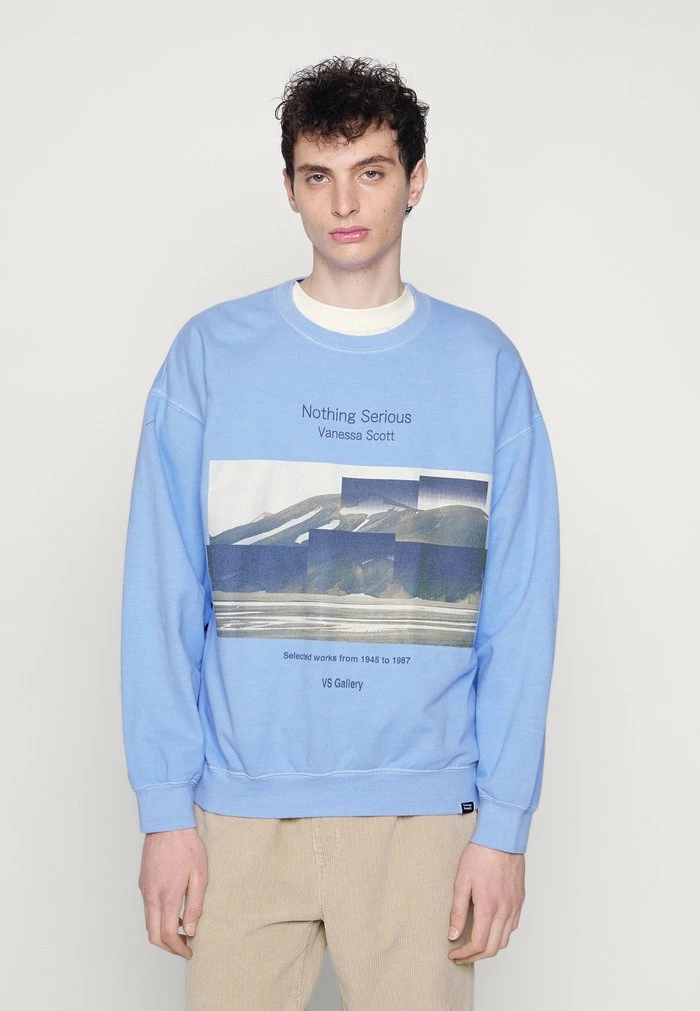 LET THE SPRING COME GRAPHIC HOODIE - Sweatshirt - blue