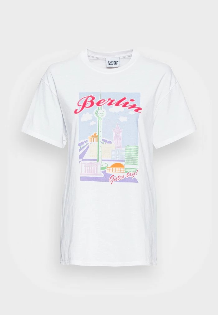 TOURIST BERLIN GRAPHIC - Print T-shirt - white