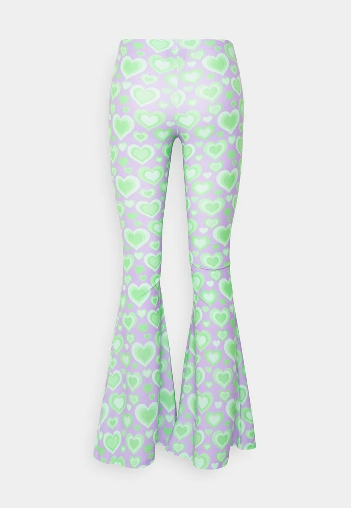 Trousers - green/lilac