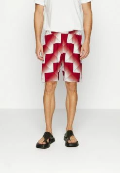 VINTAGE SUPPLY GEO FOOTBALL - Shorts - Red