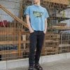 Vintage Supply ECCENTRIC PRINT TEE - Print T-shirt - Stone Blue Denim