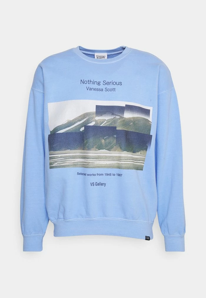 LET THE SPRING COME GRAPHIC HOODIE - Sweatshirt - blue