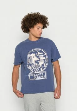 Vintage Supply VINCENTS SHELVES - Print T-shirt - Navy