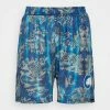 Vintage Supply SNAKE PRINT FOOTBALL - Shorts - Blue