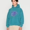 Vintage Supply FRONT PRINT HOODIE - Sweatshirt - Teal