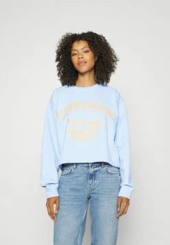 Vintage Supply OVERDYED CROPPED WITH WHOLESOME GRAPHIC - Sweatshirt - Blue