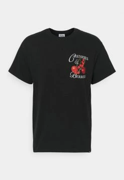 Vintage Supply CHERRYS BERRIES SLOGAN TEE - Print T-shirt - Black