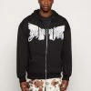 Vintage Supply HYPNOTISE HOTFIX ZIP THROUGH HOODIE - Zip-up Sweatshirt - Black