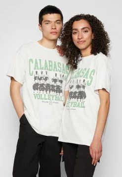 Vintage Supply CALLABASAS VOLLEYBALL GRAPHIC UNISEX - Print T-shirt - Overdyed Off White