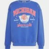 Vintage Supply OVERDYED WITH MICHIGAN VARSITY - Sweatshirt - Blue
