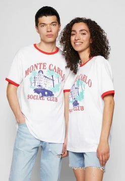 Vintage Supply RINGERT WITH SOURVERNIR MONTE CARLO GRAPHIC UNISEX - Print T-shirt - White & Red