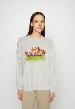 Vintage Supply PUPPIES GRAPHIC - Sweatshirt - White