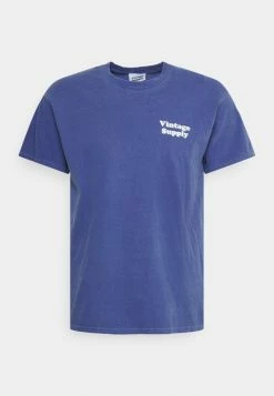 Vintage Supply OVERDYED WITH PRINTED CORE LOGO UNISEX - Print T-shirt - Navy