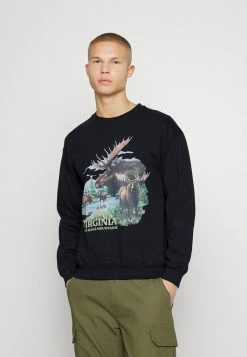 Vintage Supply VIRGINIA GRAPHIC - Sweatshirt - Black