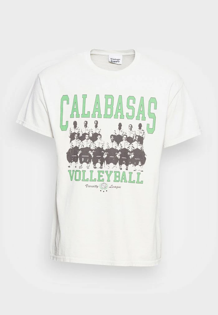 CALLABASAS VOLLEYBALL GRAPHIC UNISEX - Print T-shirt - overdyed off white