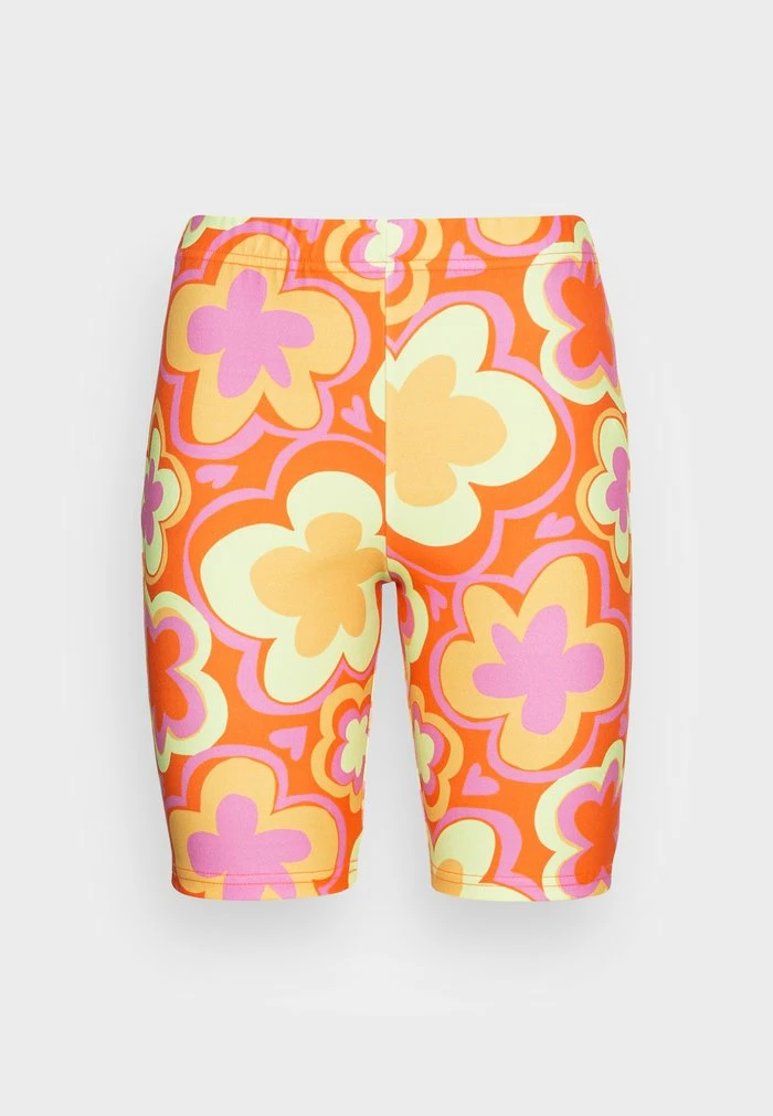 CYCLING IN WAVY - Leggings - Trousers - orange multi