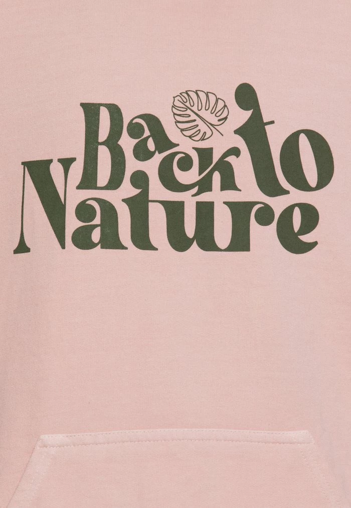 HOODIE WITH BACK TO NATURE GRAPHIC UNISEX - Hoodie - light pink
