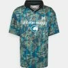 Vintage Supply SNAKE FOOTBALL SHIRT WITH COLLAR - Print T-shirt - Blue