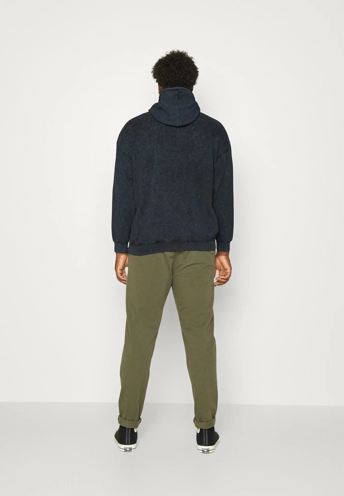 PLUS SIZE OVERDYED BRANDED HOODIE - Hoodie - black