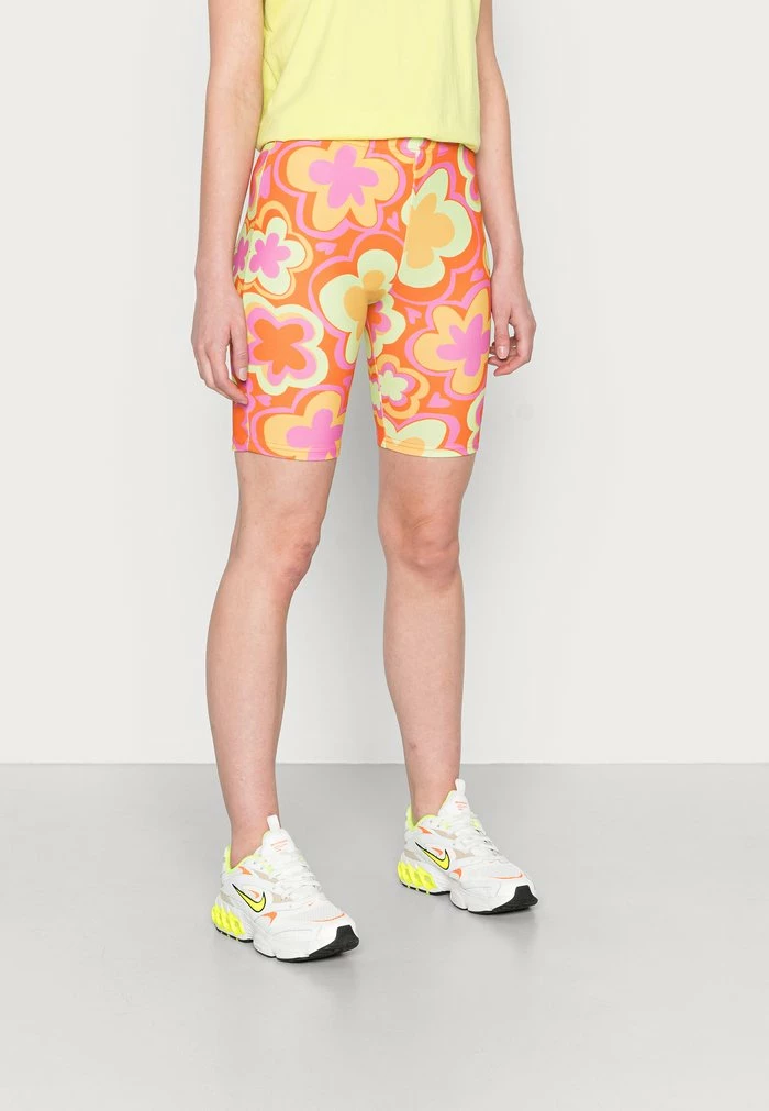 CYCLING IN WAVY - Leggings - Trousers - orange multi