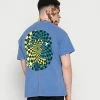 Vintage Supply CHECKERBOARD FRONT AND BACK TEE - Print T-shirt - Washed Blue