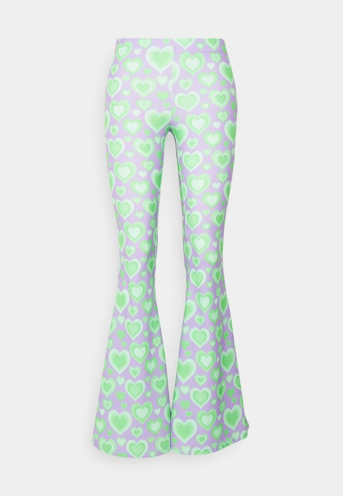 Trousers - green/lilac