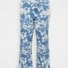 Vintage Supply WIDE LEG DAD SWIRL HEART - Straight Leg Jeans - Blue