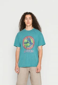 Vintage Supply BOSTON FRONT PRINT TEE - Print T-shirt - Teal