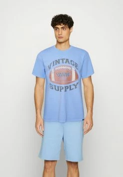 Vintage Supply FRONT TEE - Print T-shirt - Blue
