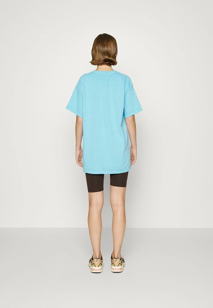 OVERDYE WITH PUPPIES GRAPHIC - Print T-shirt - blue