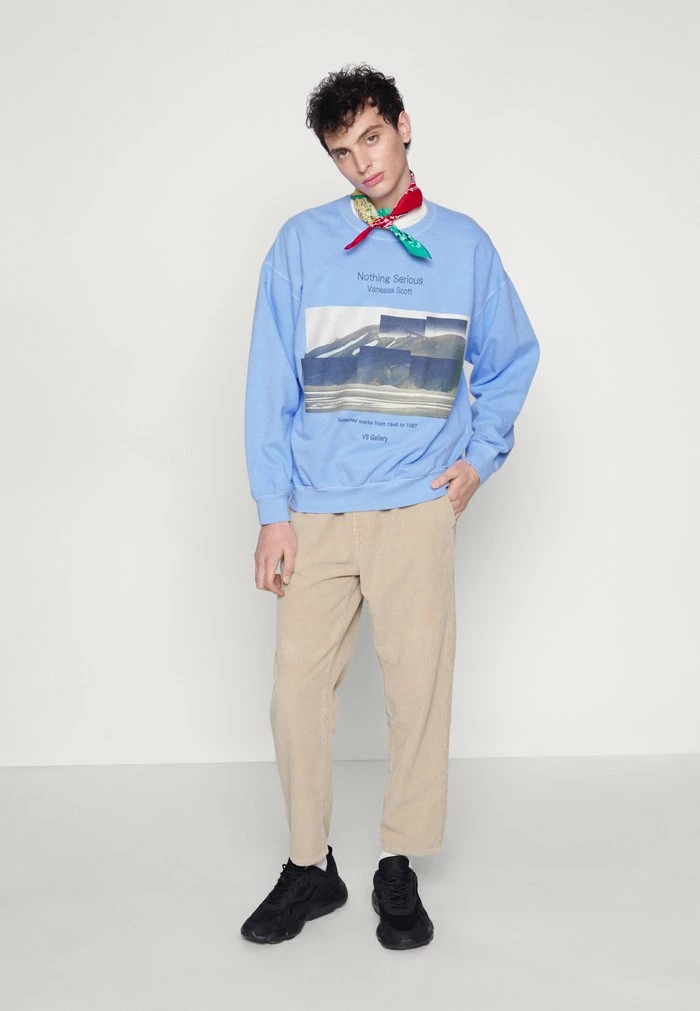 LET THE SPRING COME GRAPHIC HOODIE - Sweatshirt - blue