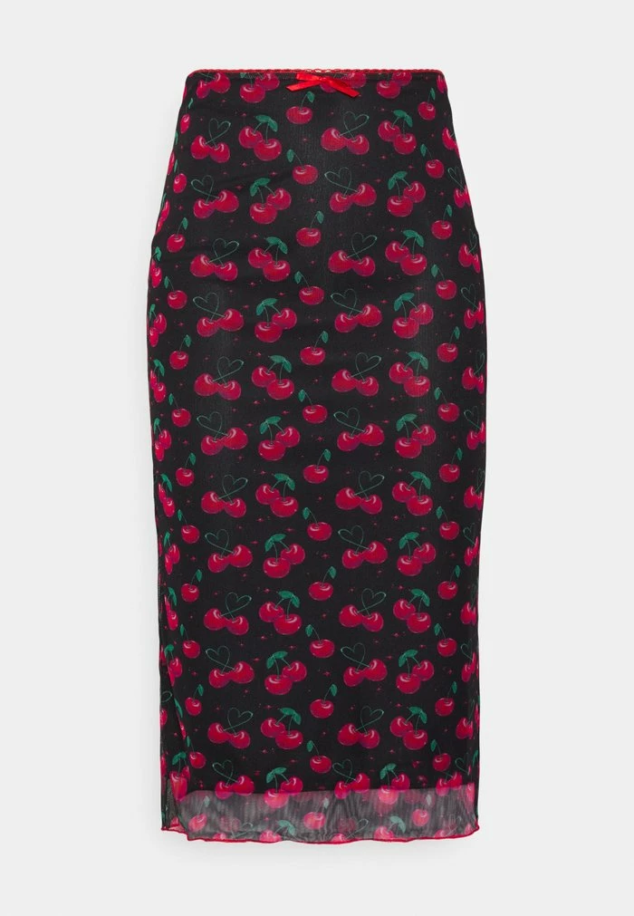 SKIRT IN CHERRIES PRINT - Maxi skirt - multi