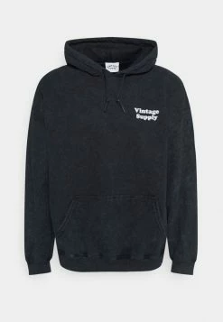 Vintage Supply OVERDYE FLOW HOODIE - Sweatshirt - Black