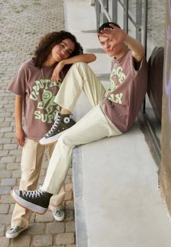 Vintage Supply BUTTERFLY UNISEX - Print T-shirt - Brown